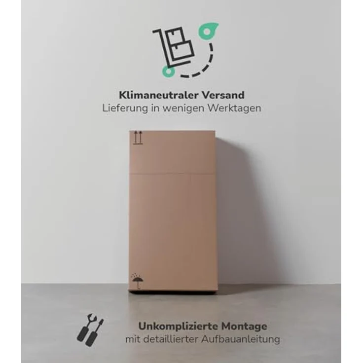 mokebo Midischrank Der Matrose (mit Einlegeboden & Schublade) schmaler Badschrank mit Schublade, Badezimmerschrank in Weiß – Bild 6