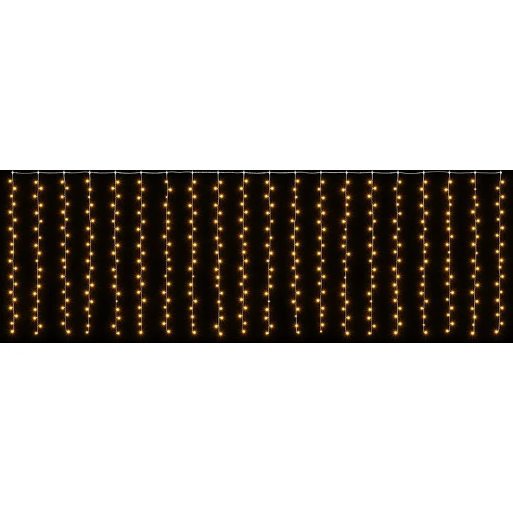 vidaXL Lichtervorhang 400 LEDs Warmes Weiß 600 x 200 cm 42054079 – Bild 3