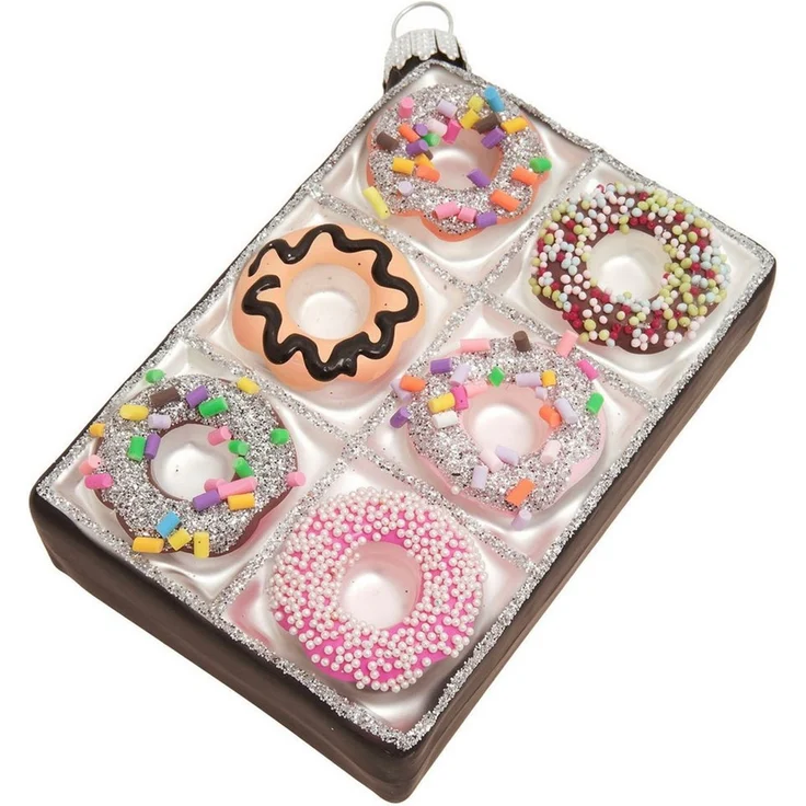 Krebs Glas Lauscha Weihnachtsbaumkugel Baumschmuck Pralinenschachtel mehrfarbig 9cm, Dekoriert mit Liebe zum Detail