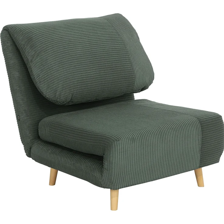 Schlafsessel mit Kordbezug, 2-in-1-Funktion, 82x89x83 cm, Grün – Bild 3