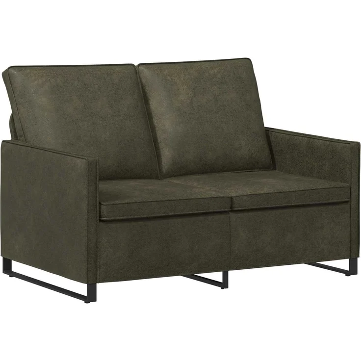 vidaXL 2-Sitzer Sofa Olivegrün 130 x 81 x 82 cm Kunstwildleder 42040994 – Bild 1