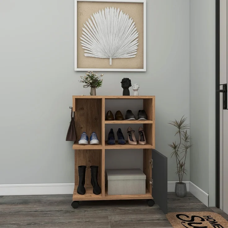 Skye Decor 'Rebusa - Atlantic Pine, Anthracite' Mehrzweckschrank, Atlantik-Kiefer / Anthrazit, 60 x 80,9 x 35 cm – Bild 6