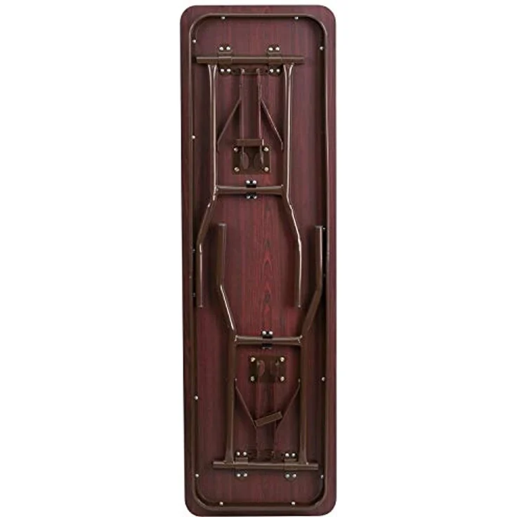 Flash Möbel 45,7x152,4 cm rechteckig Hohe Druck Mahagoni Laminat zusammenklappbar Training Tisch – Bild 3