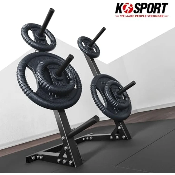 K-SPORT Hantelscheiben Gewichtsständer bis 280 kg I Halterung mit 5 Laststangen: 22mm, 280 kg, (Hantelscheibenständer, 1-tlg, 5 Gewichtsaufnahmestangen), Made in EU! – Bild 6