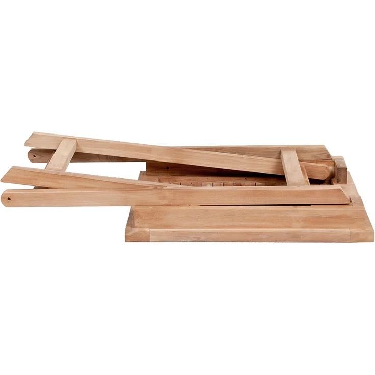 Teak Klapptisch KURSI 70cm Natural Esstisch Gartentisch Balkontisch Massivholz – Bild 9