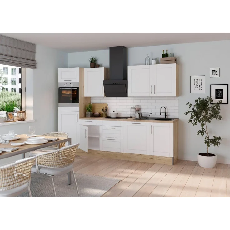 KOCHSTATION Küche KS-Ahus, Breite 280 cm,wahlw. mit E-Geräten,Soft Close Funktion,MDF Fronten – Bild 2