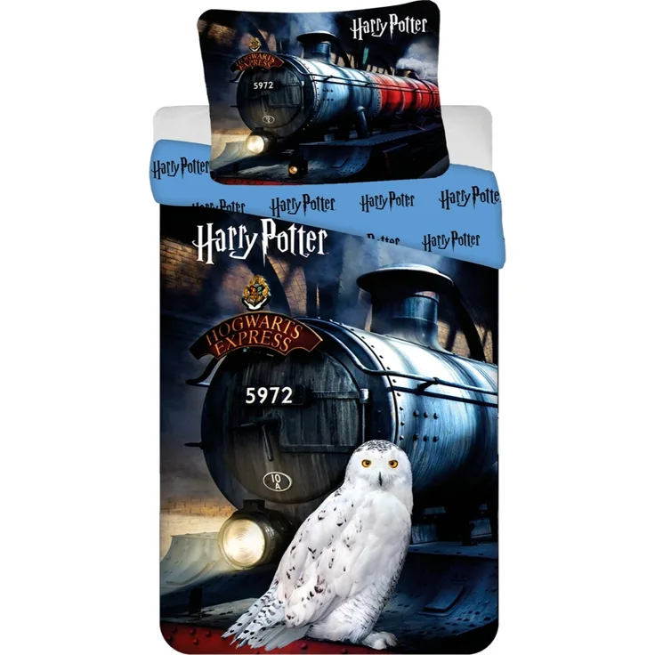 Harry Potter Bettwäsche 140x200 + 70x90 cm Hogwarts Express Design 100 % Baumwolle