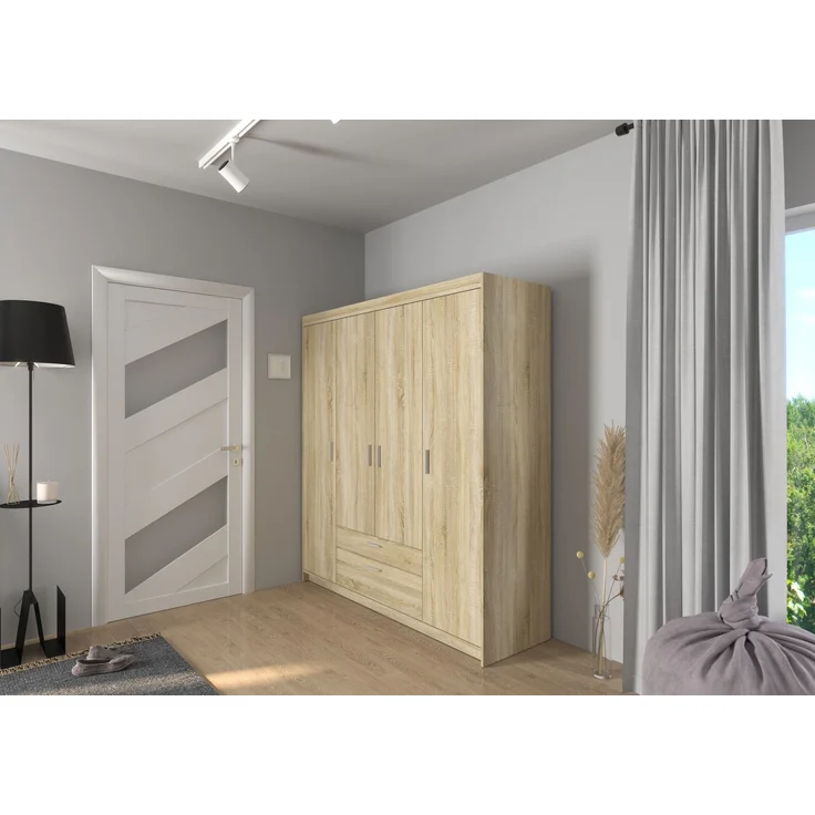 AX LIVING Schubladenschrank Garderobe Sonoma Eiche Storicos 4T 176,3cm – Bild 2