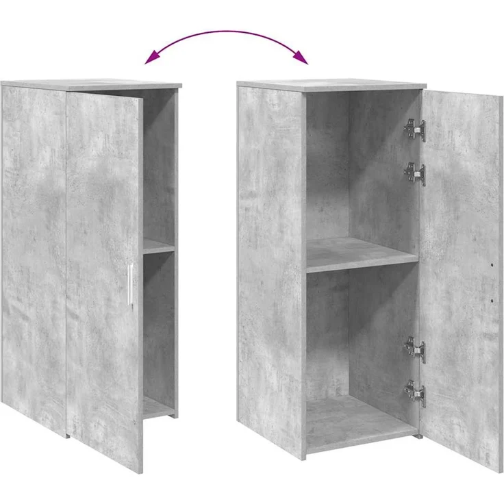 vidaXL Lagerschrank Betongrau 40x45x103,5 cm Holzwerkstoff 859036 – Bild 9