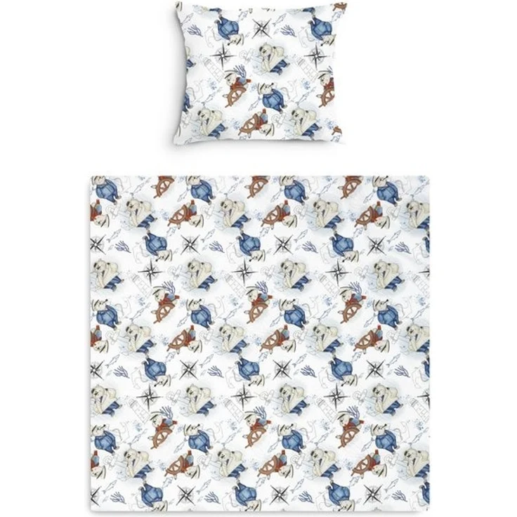 Amilian Babybettwäsche Kinderwagenset - 2tlg. Kinderbettwäsche - 80x80cm + 35x40cm, 100% Baumwolle, 2 teilig, Bettwäscheset für Kinderwagen, Wiege, Babybett - Baby Bettwäsche – Bild 4