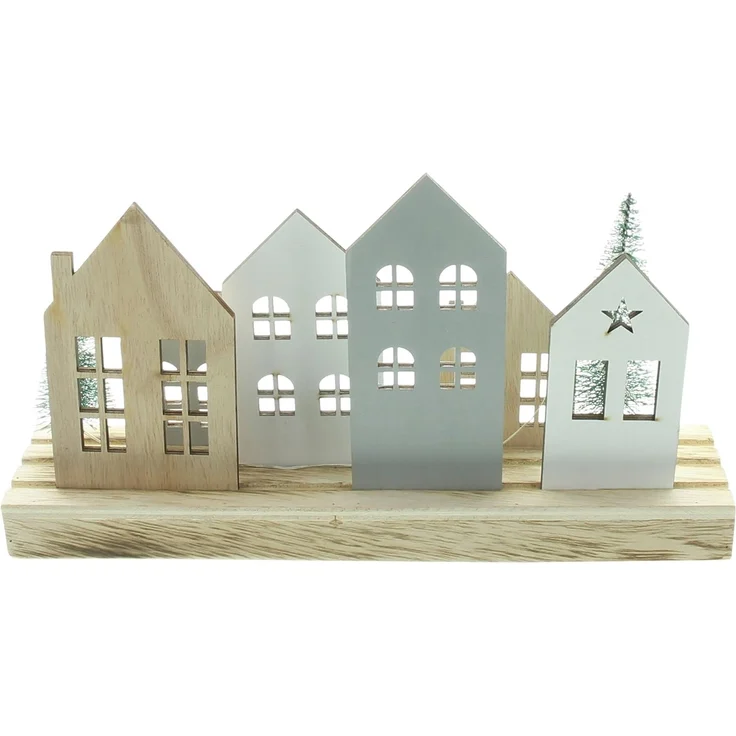 LED-Board "Häuser" Wohndekoration Deko LED Lampe Licht Dekoration Figur – Bild 2