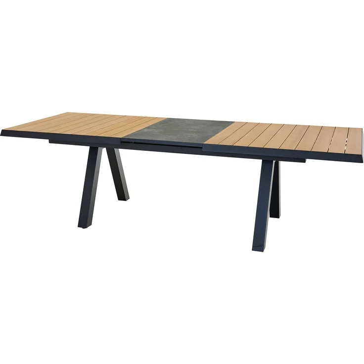 Gartentisch MONDO Latea, Aluminium, Anthrazit, Holzfarben, 205 x 77 x 103 cm – Bild 7