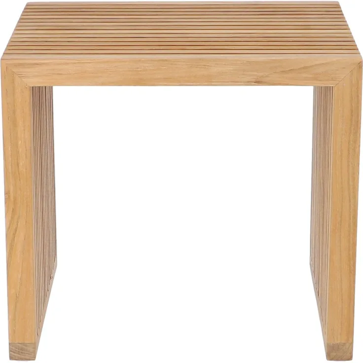 Hocker Tivoli aus Teakholz, 50 x 40 x 45 cm
