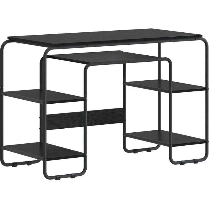 vidaXL Schreibtisch mit Stauraum Schwarz Eichen-Optik 8008032 – Bild 2