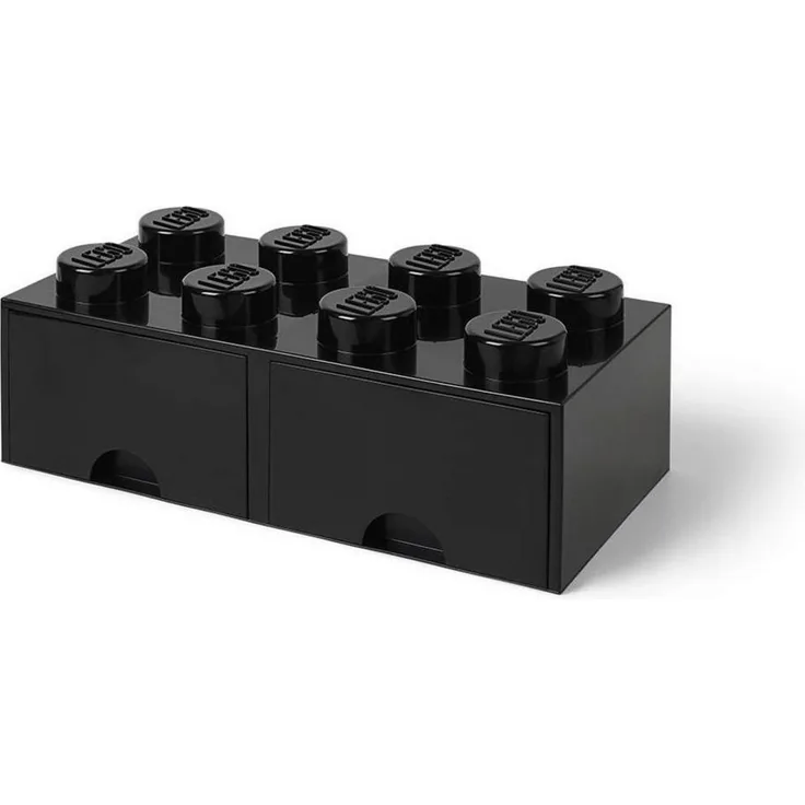 Lego 'Storage Brick 8' Aufbewahrungsbox schwarz mit 2 Schubladen