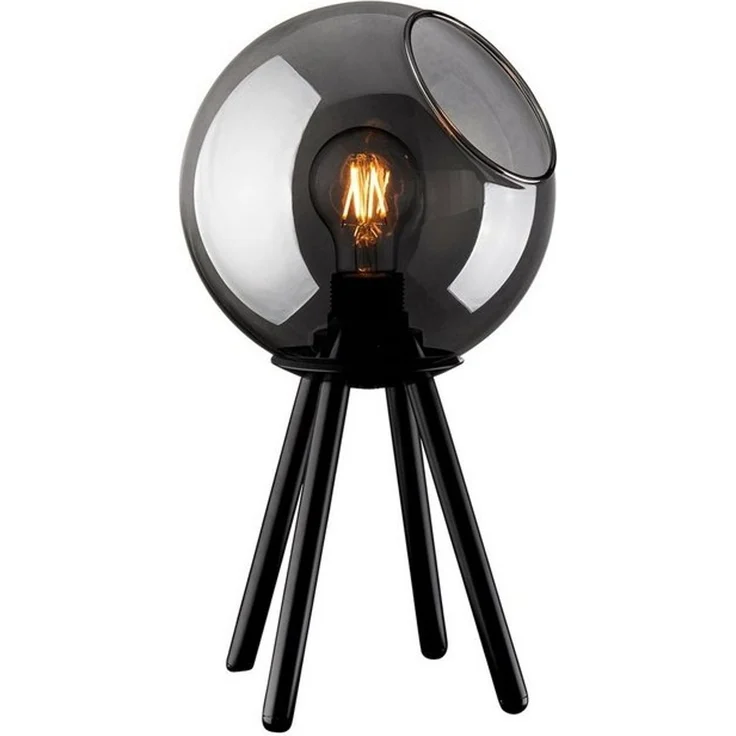 MeLiTec Tischleuchte Glas T178, LED wechselbar, Rauchglas – Bild 2