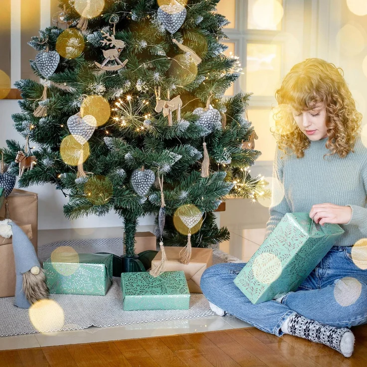 KADAX Künstlicher Weihnachtsbaum Diamanttanne 220 cm dick – Bild 3