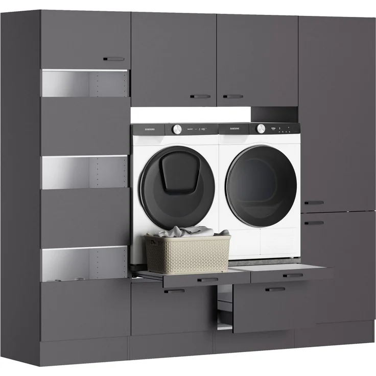 OPTIFIT Mehrzweckschrank-Set OPTImulti, Breite 240 cm, Waschmaschinenunterschrank, Schrankinnenausstattung – Bild 4