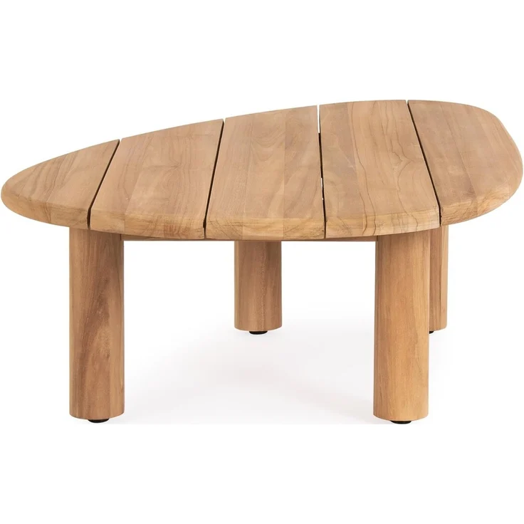 Gartencouchtisch Ustati - Teakholz massiv Natur, 120 x 78 cm – Bild 3