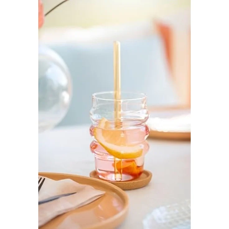 LEONARDO Gläser-Set Trinkglas SOLE, 350 ml, 6er-Set, 6-tlg, Borosilikatglas, mit modernem Bubble-Design – Bild 5