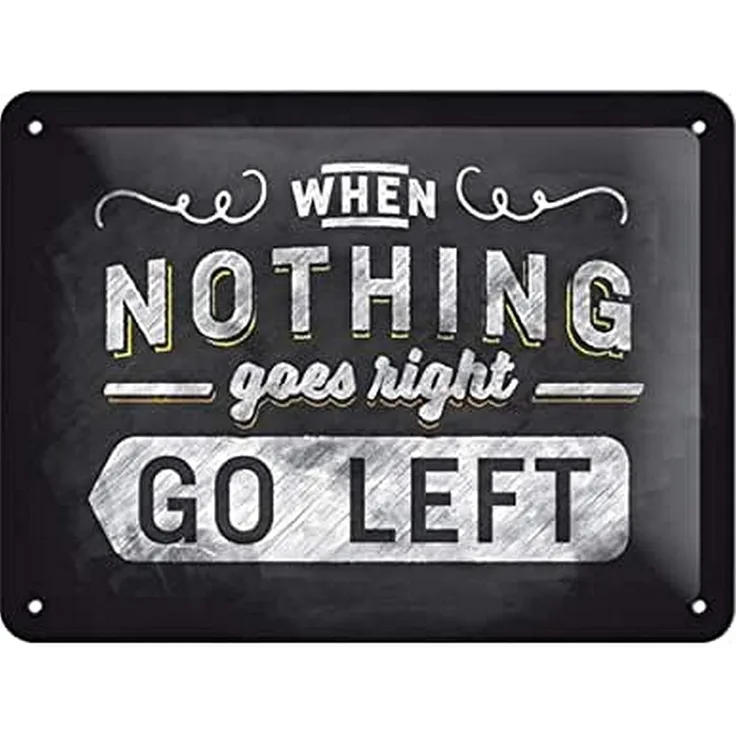 Nostalgic Art Blechschild 15x20 cm Go left