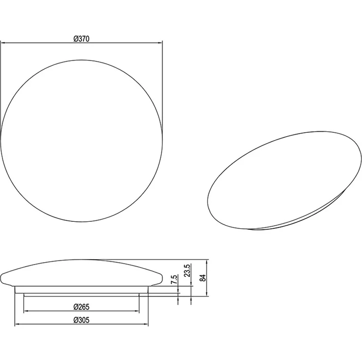LED Deckenleuchte, Weltkugel, rund, D 37 cm – Bild 9