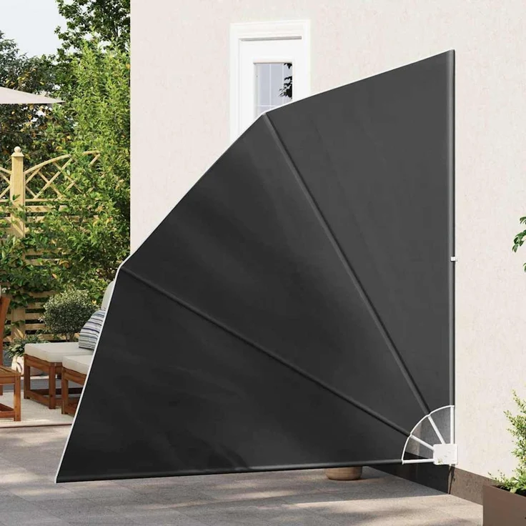 vidaXL Balkon Sichtschutz 210 x 210 cm Polyester Anthrazit 42000932 – Bild 3