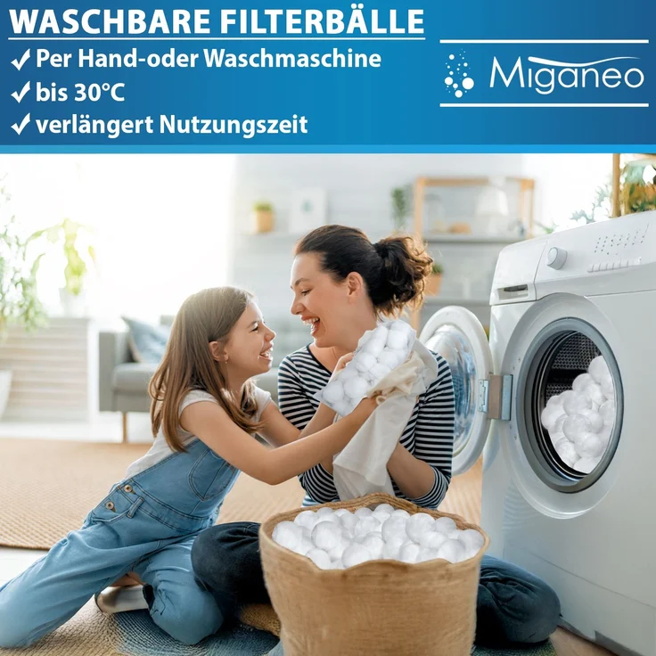 Miganeo Pool Filteranlage "Max Efficency" - 40W / 3,8m³/h / inkl. Filter Balls – Bild 6