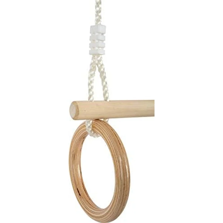 small foot 11909 - Trapez mit Turnringen, 2in1 Schaukel, Holz – Bild 3