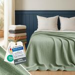 Blumtal Tagesdecke Tagesdecke Baumwolle - Musselin Decke Oeko-TEX zert. - Bettüberwurf, Couch Überwurf - leichte Kuscheldecke Baumwolle 100%