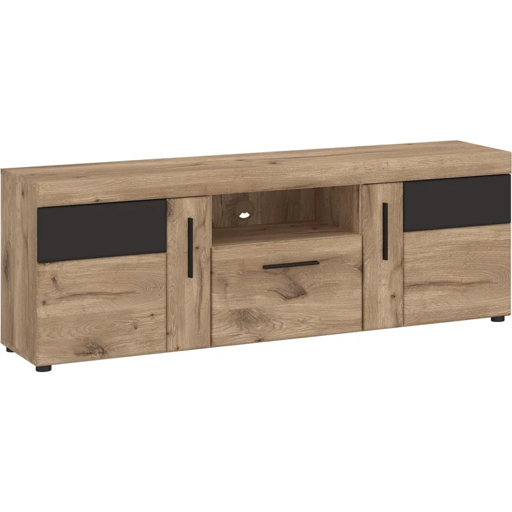 Wohnwand >Grano< (4-teilig) in Viking Eiche Dekor - 317x195x41 (BxHxT) – Bild 3