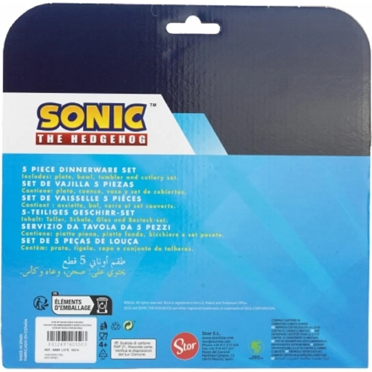 Sonic Teller-Set – Mikrowellengeeignet 5-teiliges Kindergeschirr mit rutschfestem Boden – Bild 3