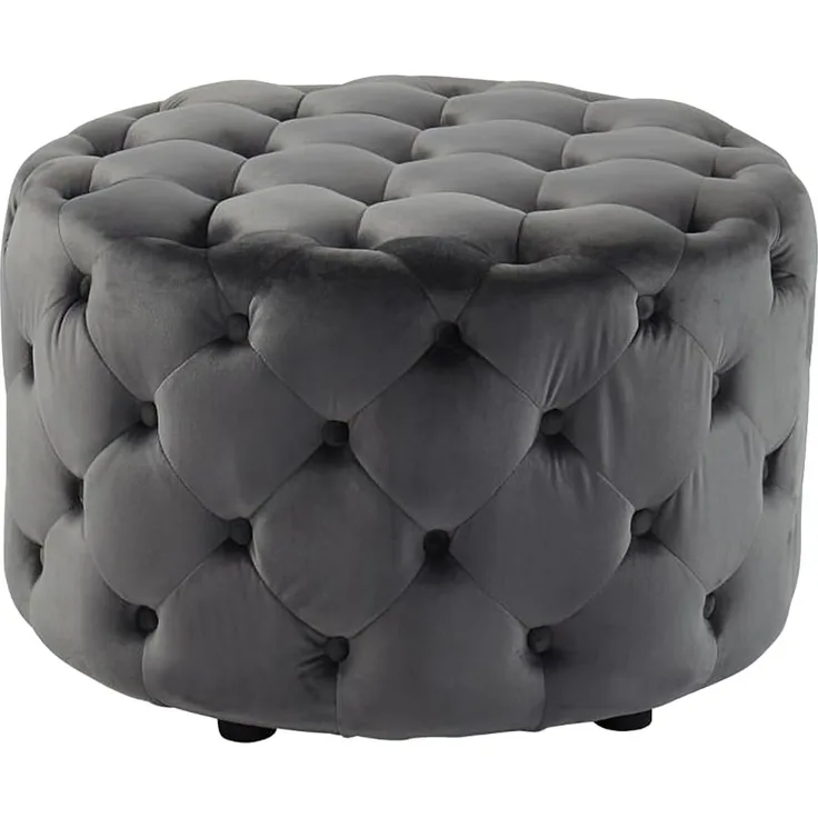 Sitzhocker Samt FOURCA - Grau