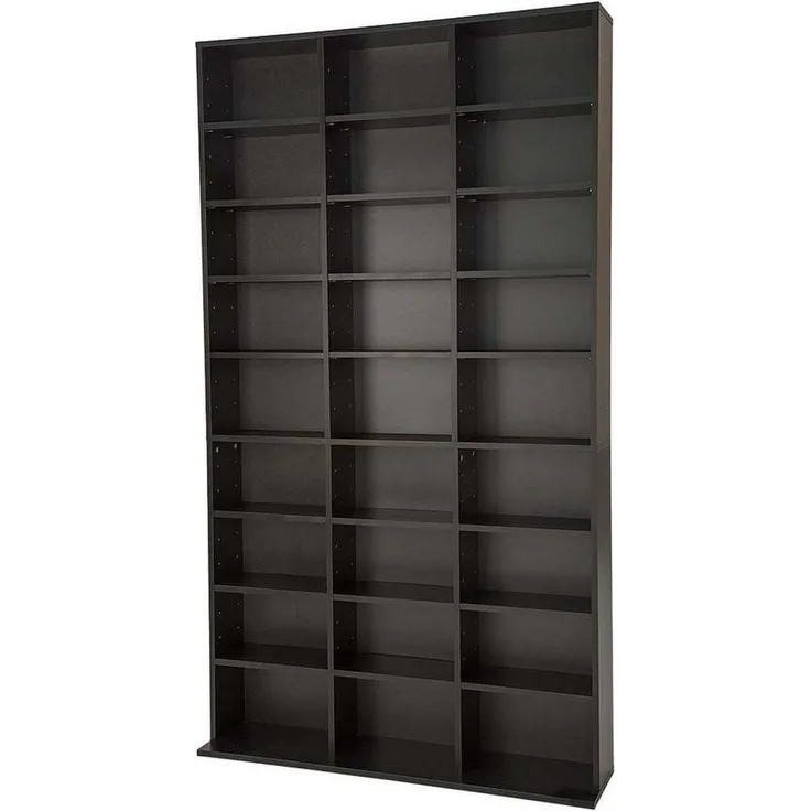 tectake CD-Regal CD DVD Regal, Einzelstück, in Holzoptik