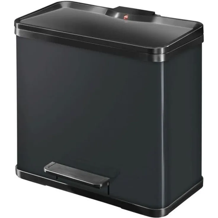 Hailo 'Öko Trio Plus L' Mülltrennsystem, Stahlblech, 27 (3x9) Liter, Schwarz