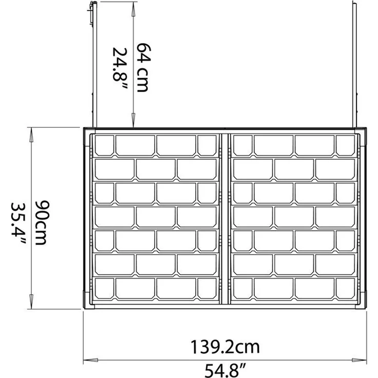 Palram-Canopia 'Voyager' Gerätebox, Aluminium schwarz, 90 x 139 x 147 cm – Bild 9