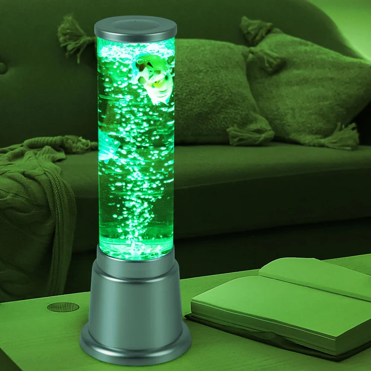 RGB LED Wassersäule mit Deko-Fischen, Farbwechsler – Bild 4