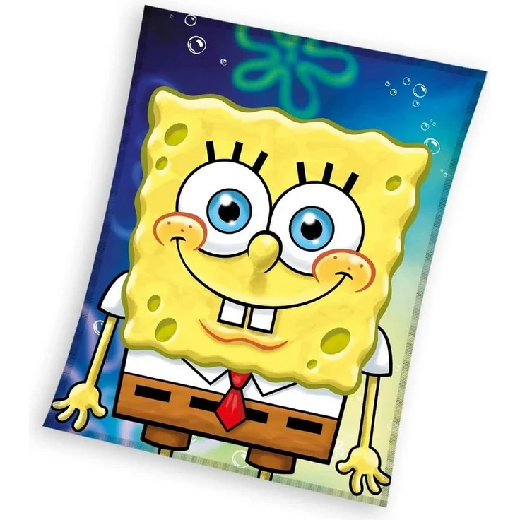 Kinderdecke Spongebob weiche Decke für Kinder 110 x 140 cm Kuscheldecke, Tinisu – Bild 1