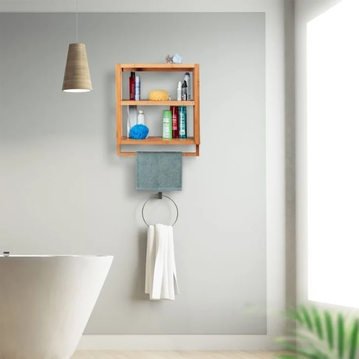 Wandregal Bambus 3 Ablagen – Bild 3