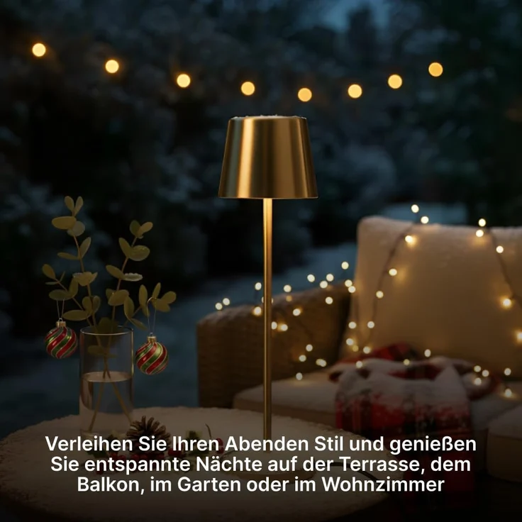 Brilliant Xaana LED Tischlampe - Helles Kupfer, Höhenverstellbares Produkt, touch dimmer stufenlos, IP44 spritzwassergeschützt, 37 cm hoch, USB aufladbar, für den Innen- und Außenbereich – Bild 5