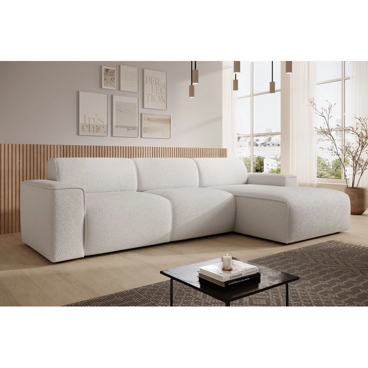 AX LIVING Couch Sofa L Form Didim mini Weiß 310 cm breit, stilvoll R – Bild 1