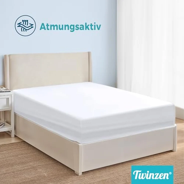 Twinzen - Matratzenschoner 140x190 cm - Wasserdicht und Atmungsaktiver Schutz - Matratzenschutz 140x190 cm – Bild 6