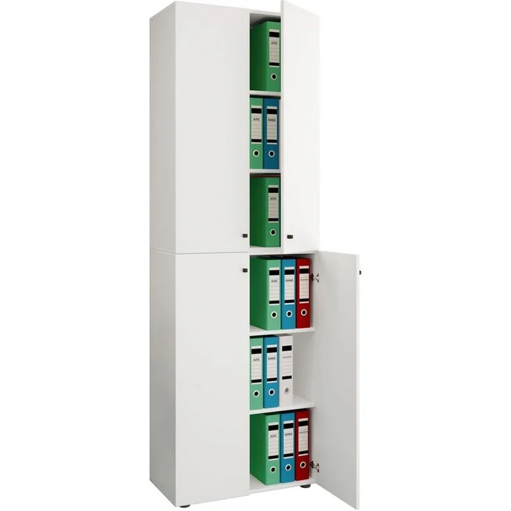 VCM Büroschrank Ulas 919110 Weiß H. 220 x B. 70 x T. 40cm – Bild 4