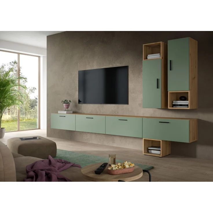 The One Wohnkombination in Smoke Green Nachbildung – Bild 5