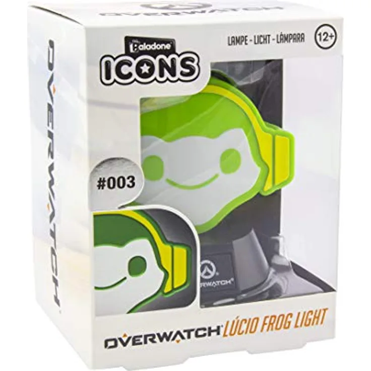Paladone Overwatch Lucio Icon Light, 10 cm 3D Nachtlicht, grün, offiziell lizenziertes Pop Culture Merchandise