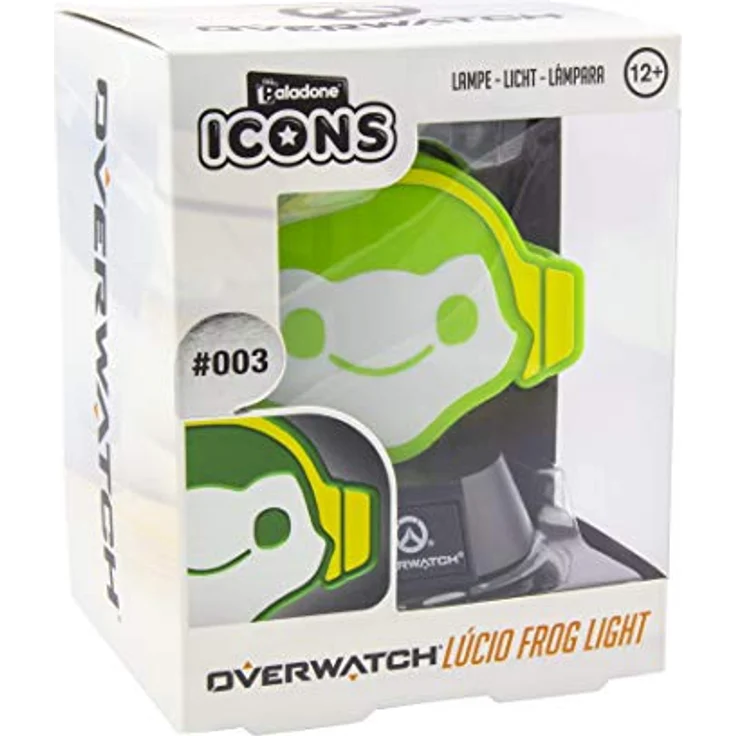 Paladone Overwatch Lucio Icon Light, 10 cm 3D Nachtlicht, grün, offiziell lizenziertes Pop Culture Merchandise – Bild 1