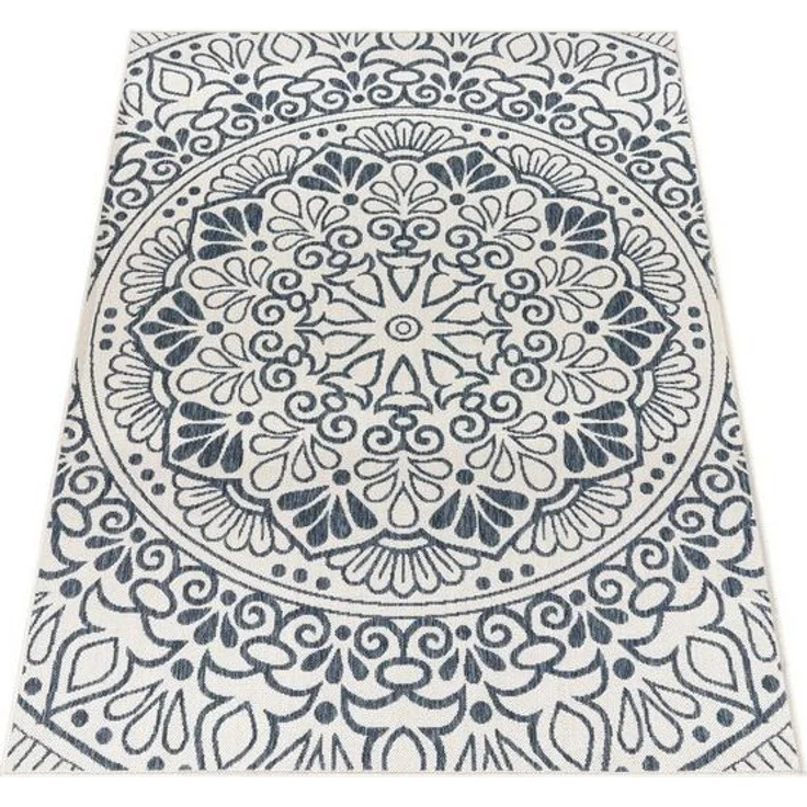 Paco Home Teppich Coco 205, rechteckig, Höhe: 4 mm, Flachgewebe, Paisley Muster, In- und Outdoor geeignet – Bild 4