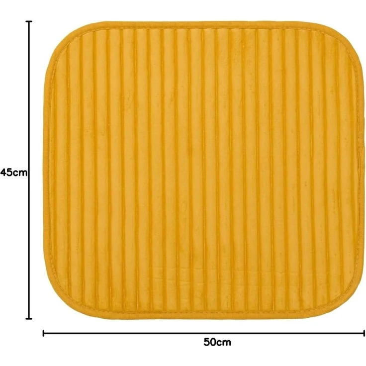 Gözze Badematte Berlin, Höhe 7 mm, rutschhemmend beschichtet, fußbodenheizungsgeeignet, Polyester, rechteckig, Badteppich, Uni Farben, Cord Optik, waschbar – Bild 2