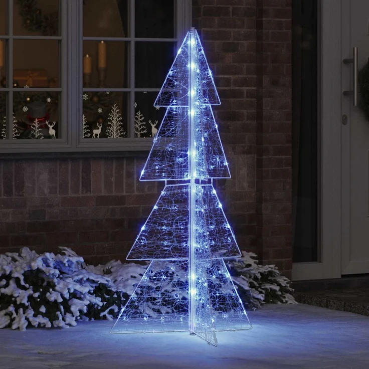 vidaXL Weihnachtsbaum Blau 150 cm Acryl 160 LEDs 42019208 – Bild 1
