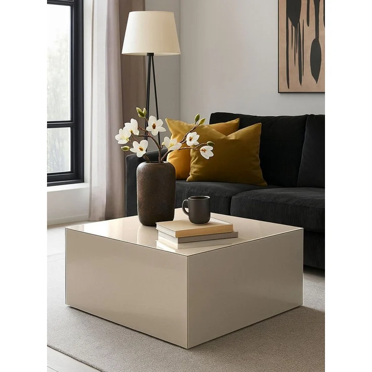 Mäusbacher Couchtisch Nova, Couchtisch auf Rollen BHT 75/42/75 cm mit 1 Schublade, 1 offenes Fach – Bild 2